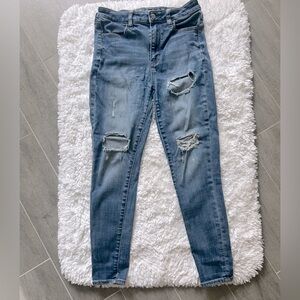 American Eagle Outfitters Blue Skinny Jeans with Stretch Fit